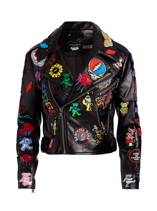 BLACK/MULTI-A+O X GRATEFUL DEAD CODY VEGAN MOTO JACKET