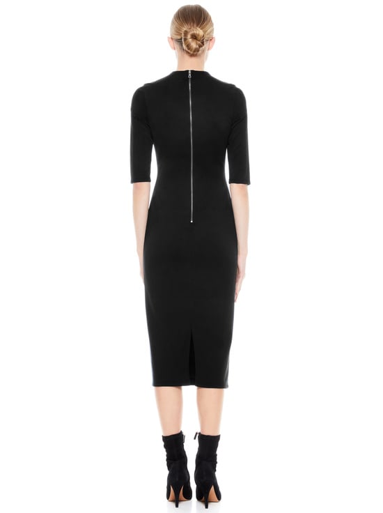 BLACK-DELORA MIDI DRESS