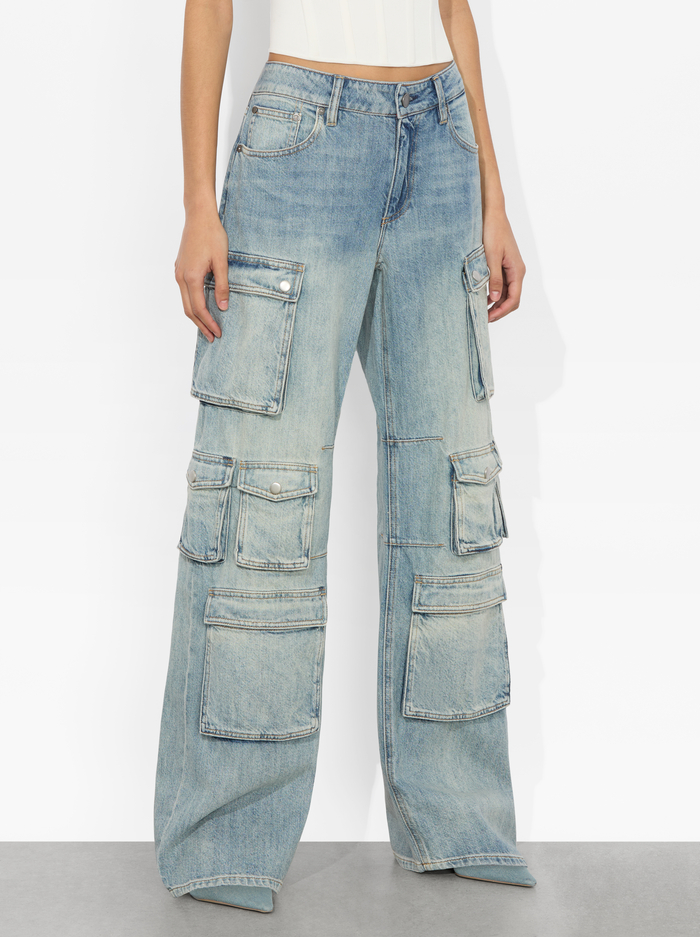 OLYMPIA CARGO JEAN - SIERRA VINTAGE BLUE - Alice And Olivia