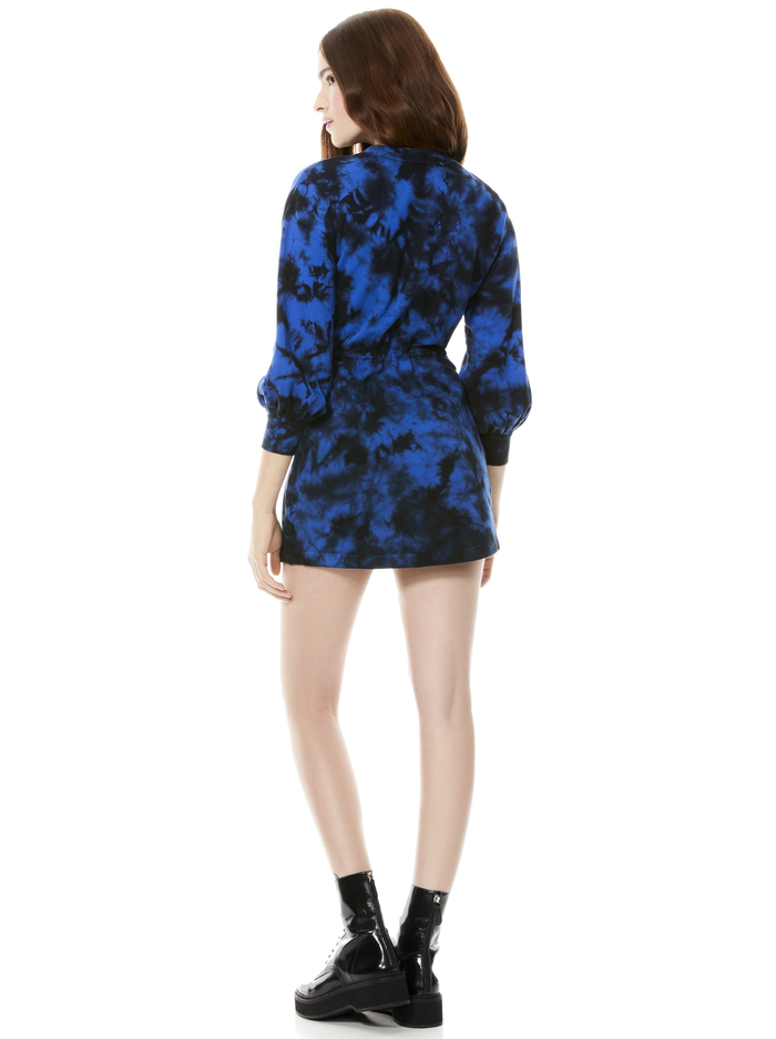 HEEDA TIE DYE MINI DRESS - NAVY/BLACK image 1 - ALICE + OLIVIA
