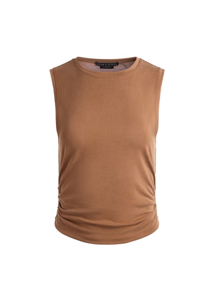 KAPPA CROPPED TANK - CAMEL image 5 - Alice And Olivia