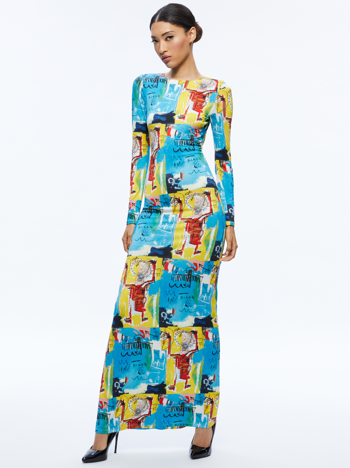 A+O X BASQUIAT DELORA MAXI DRESS - UNTITLED image 4 - Alice And Olivia
