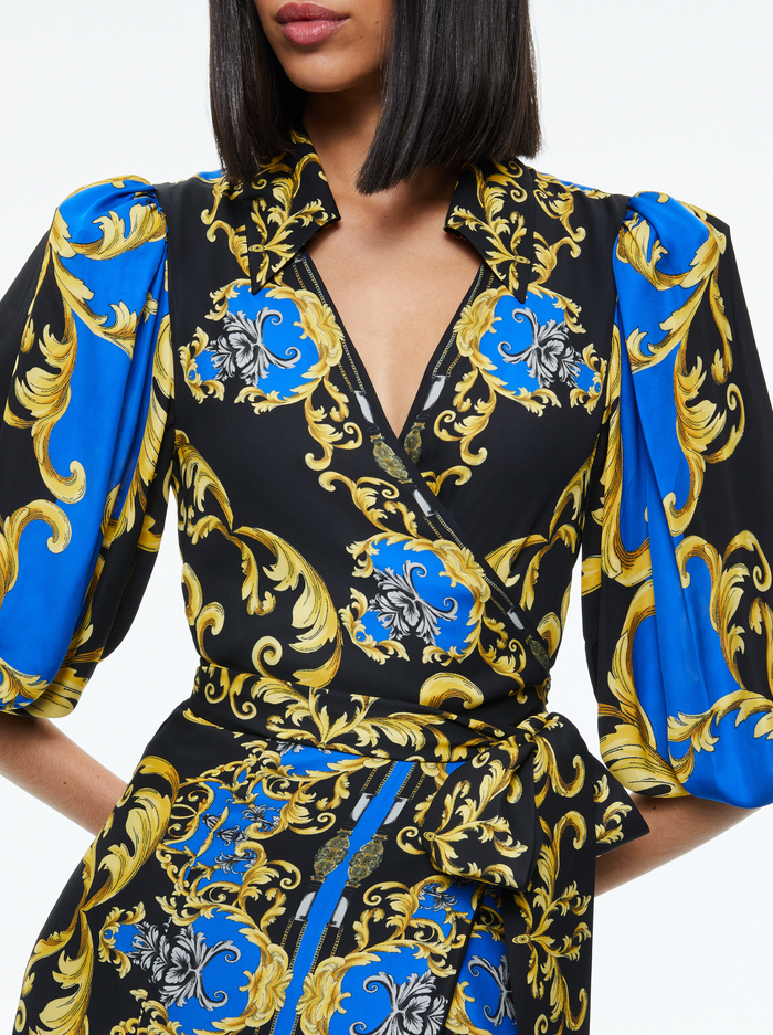 ALISA WRAP MAXI SHIRT DRESS - REGAL ROMANCE SAPPHIRE image 3 - Alice And Olivia