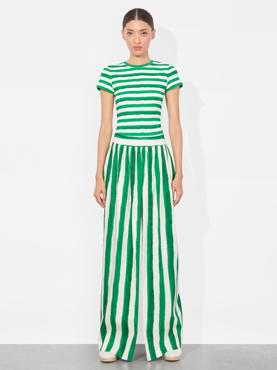 PAINTED STRIPE LT EMERALD-TESS TEE