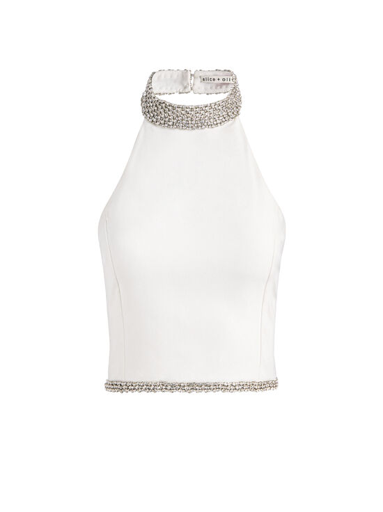 OFF WHITE-GATZ EMBELLISHED TOP
