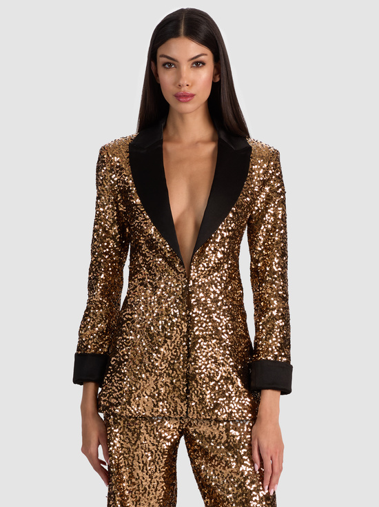 GOLD/BLACK-JUSTIN SEQUIN BLAZER