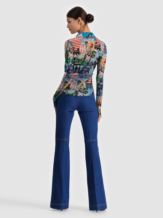 OPEN ROAD-JADE MESH BUTTON DOWN