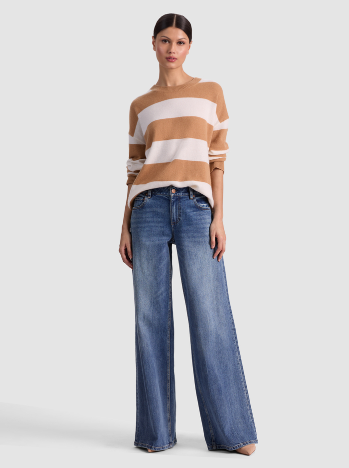 LAURA CASHMERE PULLOVER - PRALINE/ECRU image 1 - ALICE + OLIVIA