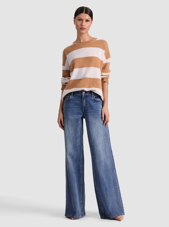 PRALINE/ECRU-LAURA CASHMERE PULLOVER