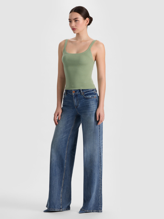 SAGE-SHANA RIBBED TANK