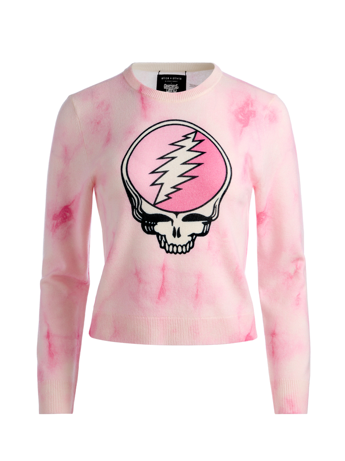 A+O X GRATEFUL DEAD CAROLEE PULLOVER - STATIC TIE DYE PINK image 5 - Alice And Olivia