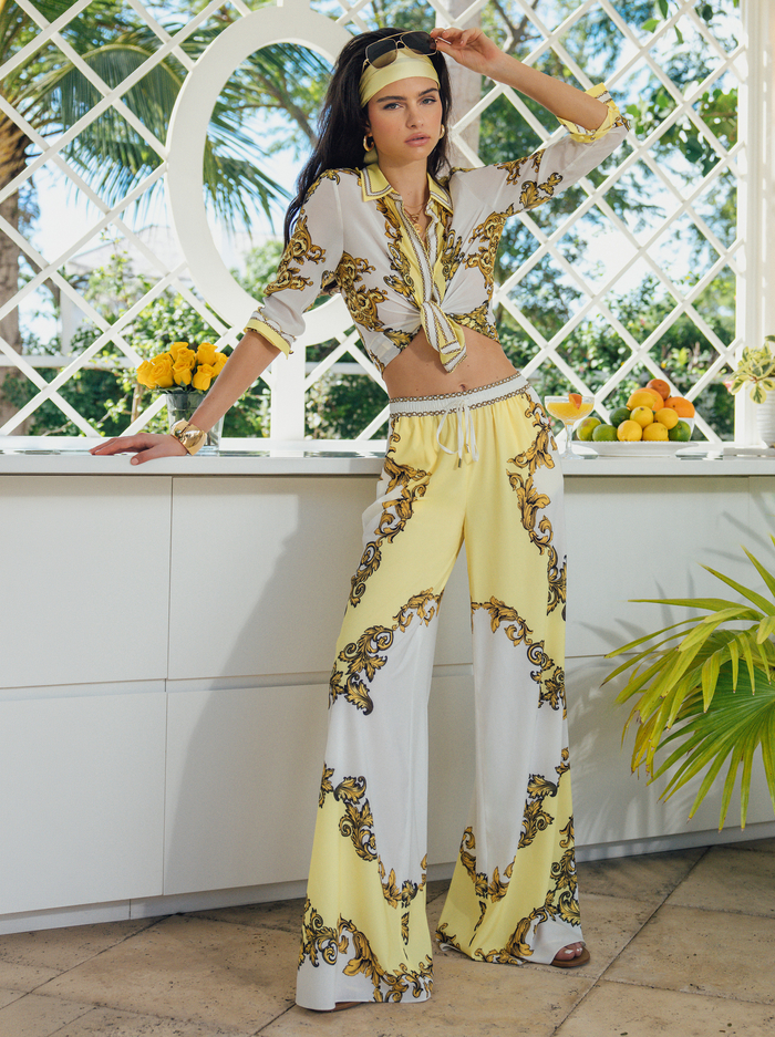 OJAI WIDE LEG PANT - GOLDEN COAST - ALICE + OLIVIA