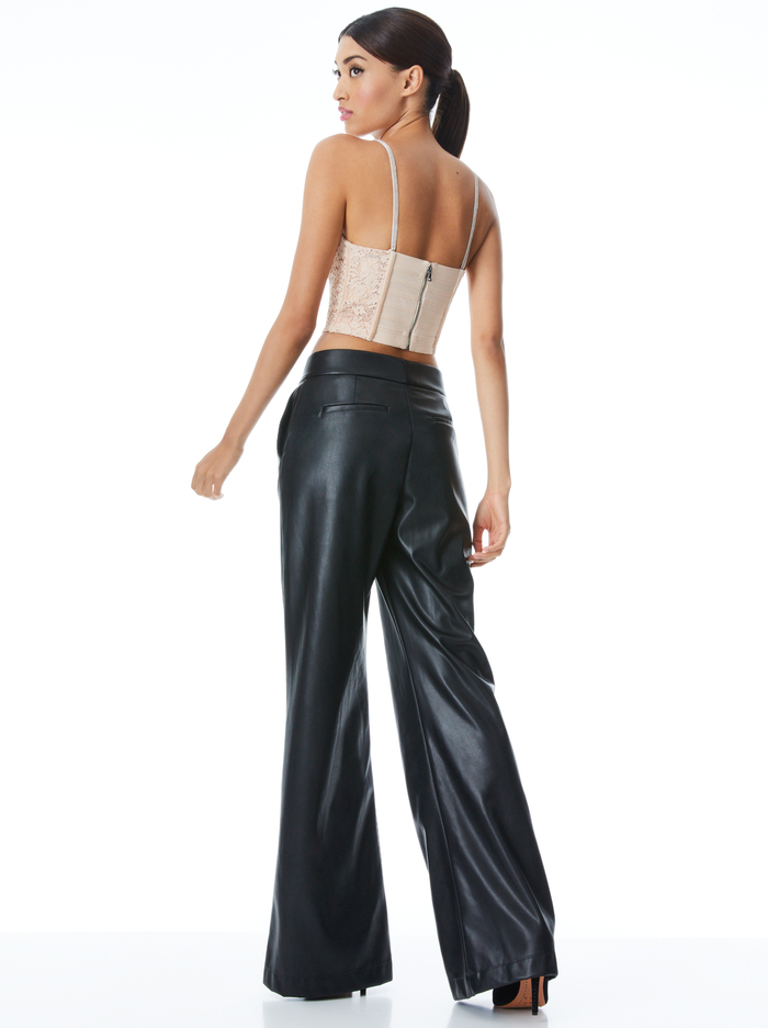 LORETTE LACE BUSTIER CROP TOP - ALMOND image 1 - Alice And Olivia