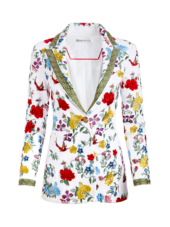 BREANN EMBROIDERED BLAZER - DOLLHOUSE image 5 - Alice And Olivia
