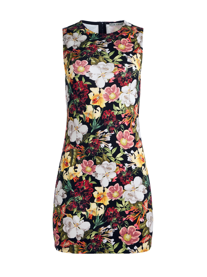WYNELL MINI DRESS - JUNIPER FLORAL BLACK image 5 - Alice And Olivia