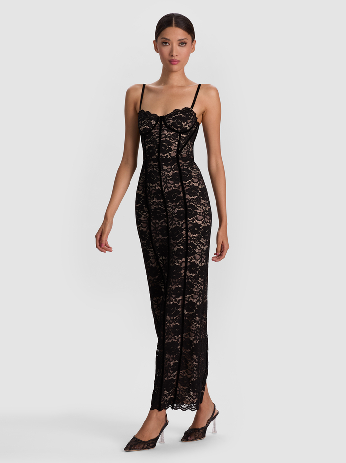 CARISSA LACE MAXI DRESS - BLACK image 6 - Alice And Olivia
