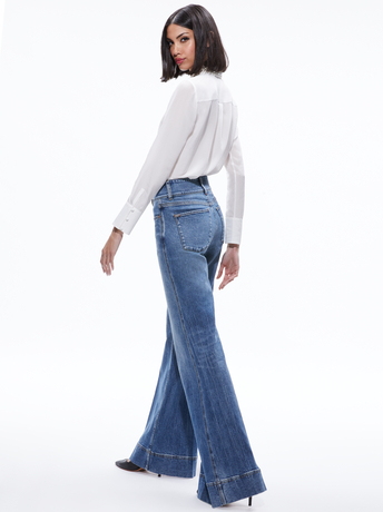 OFF WHITE-WILLA EMBELLISHED COLLAR TOP