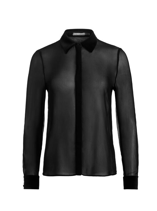 BLACK/BLACK-WILLA COMBO BLOUSE