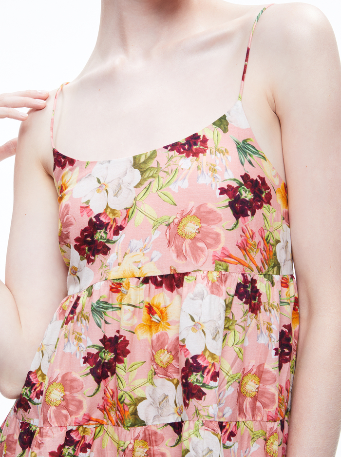 COLLEEN BABYDOLL MINI DRESS - JUNIPER FLORAL ROSE image 3 - Alice And Olivia