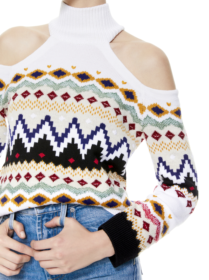 LEORA FAIRISLE TURTLENECK - MULTI image 3 - Alice And Olivia