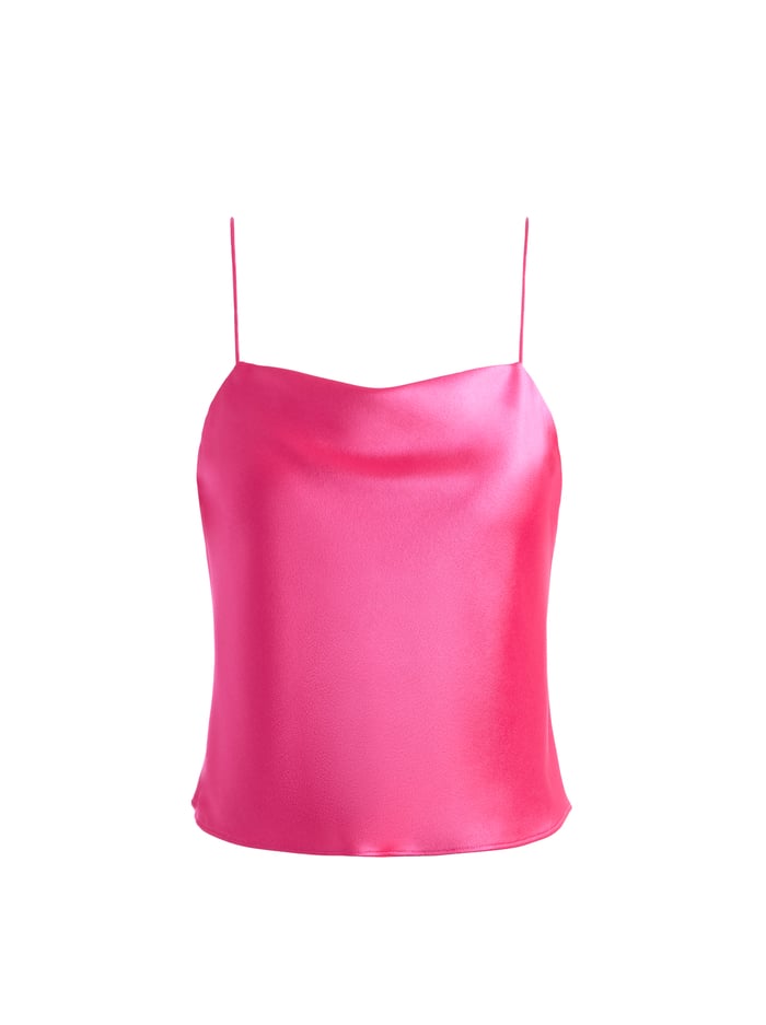 HARMON CROPPED DRAPEY SLIP TANK - CANDY image 5 - ALICE + OLIVIA