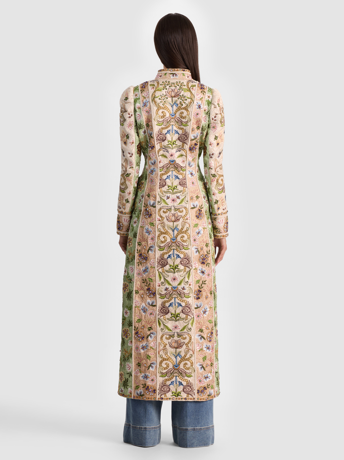 THOMAS EMBELLISHED COAT - CHAMPAGNE/MULTI image 3 - ALICE + OLIVIA