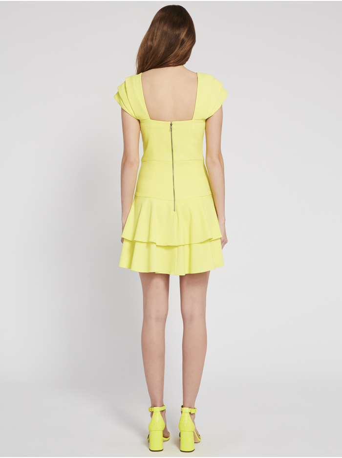 BRINDA PLEATED SLEEVE MINI DRESS - DAFFODIL image 3 - Alice And Olivia
