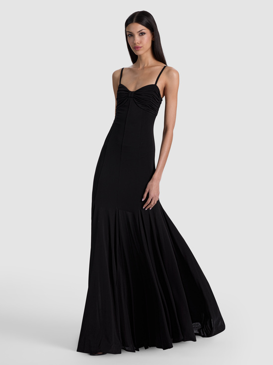 BLACK-IRINA TWIST FRONT MAXI DRESS