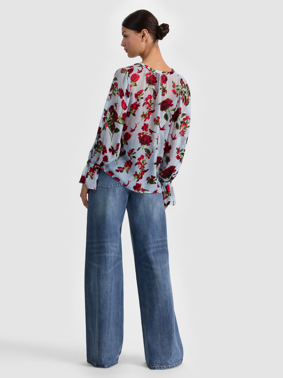 AMERICAN BEAUTY CAROLINA BLUE-MORANNE BLOUSE