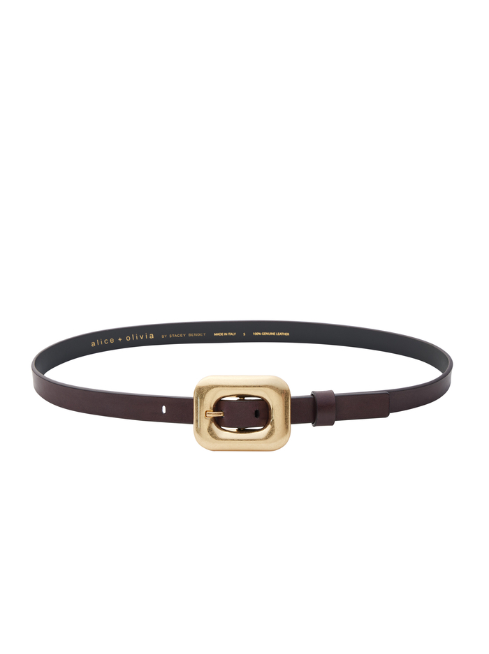LETTY BUCKLE BELT - ESPRESSO/GOLD image 3 - Alice And Olivia