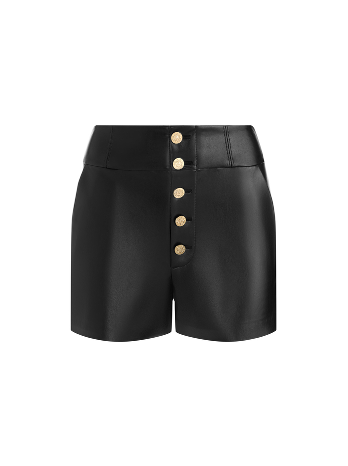 BAYLOR VEGAN CORSET SHORT - BLACK image 5 - Alice And Olivia