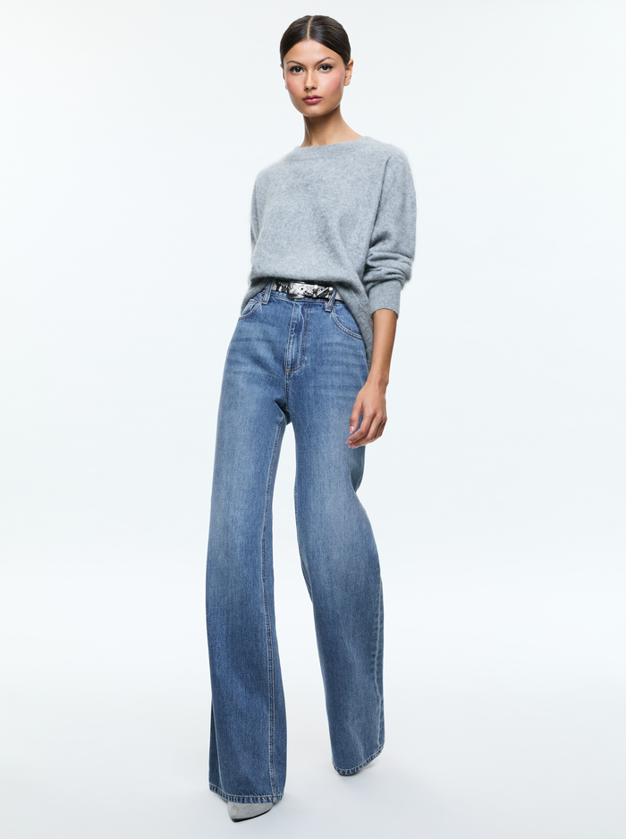 ELSA PULLOVER - MEDIUM HEATHER GREY image 4 - Alice And Olivia