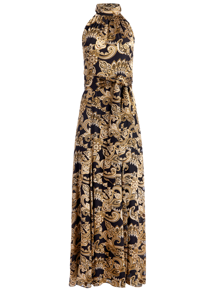 DITA MAXI DRESS - SPRING PAISLEY BLACK image 5 - Alice And Olivia