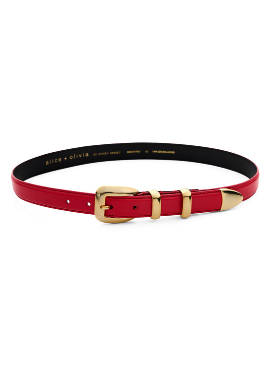 CHILI PEPPER/GOLD-HAYDEN BUCKLE BELT