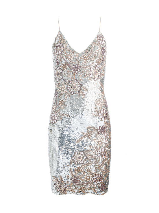 CHAMPAGNE/SILVER-FRANCIE EMBELLISHED GOWN