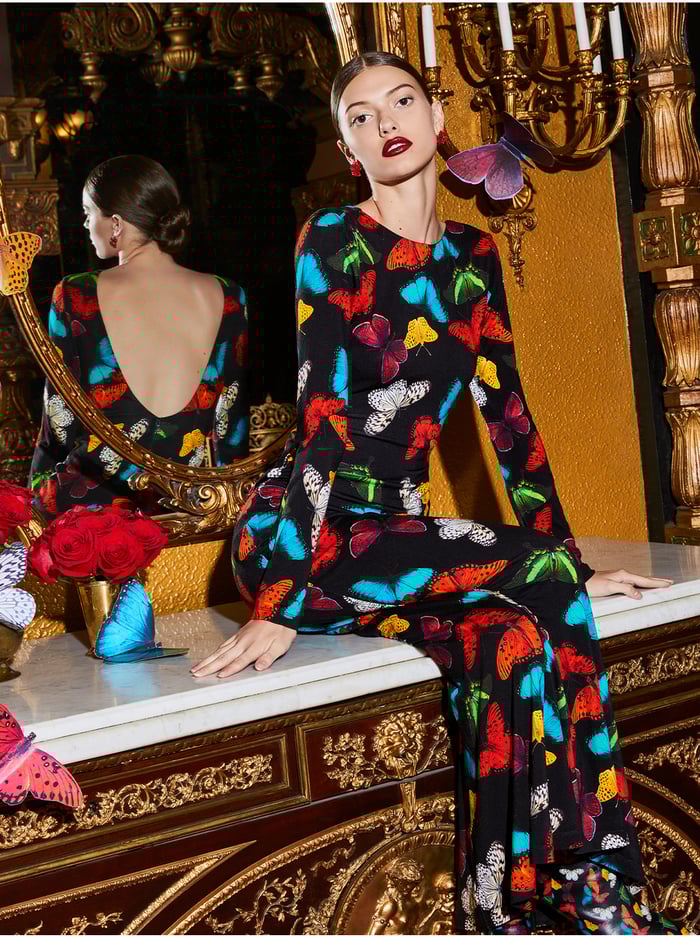 ROSARIA BUTTERFLY MAXI DRESS - MD BUTTERFLIES image 6 - Alice And Olivia