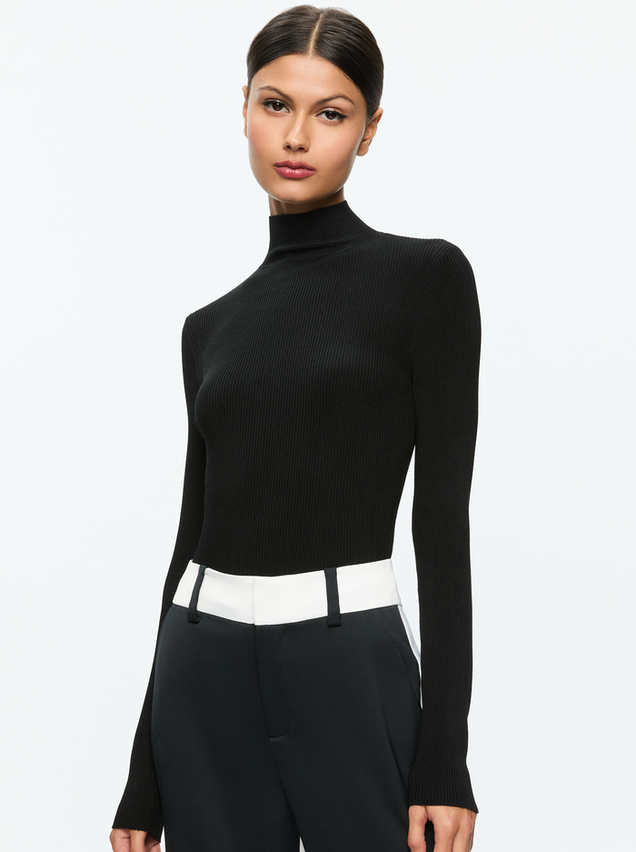 ROBERTA TURTLENECK - BLACK - Alice And Olivia