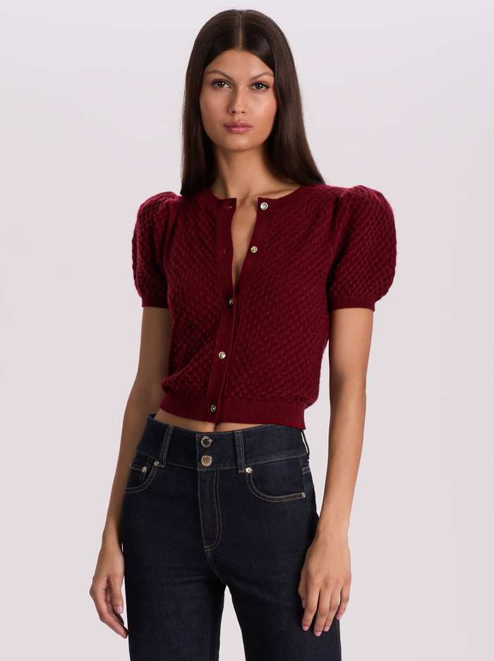 SABINE CARDIGAN - OXBLOOD - Alice And Olivia