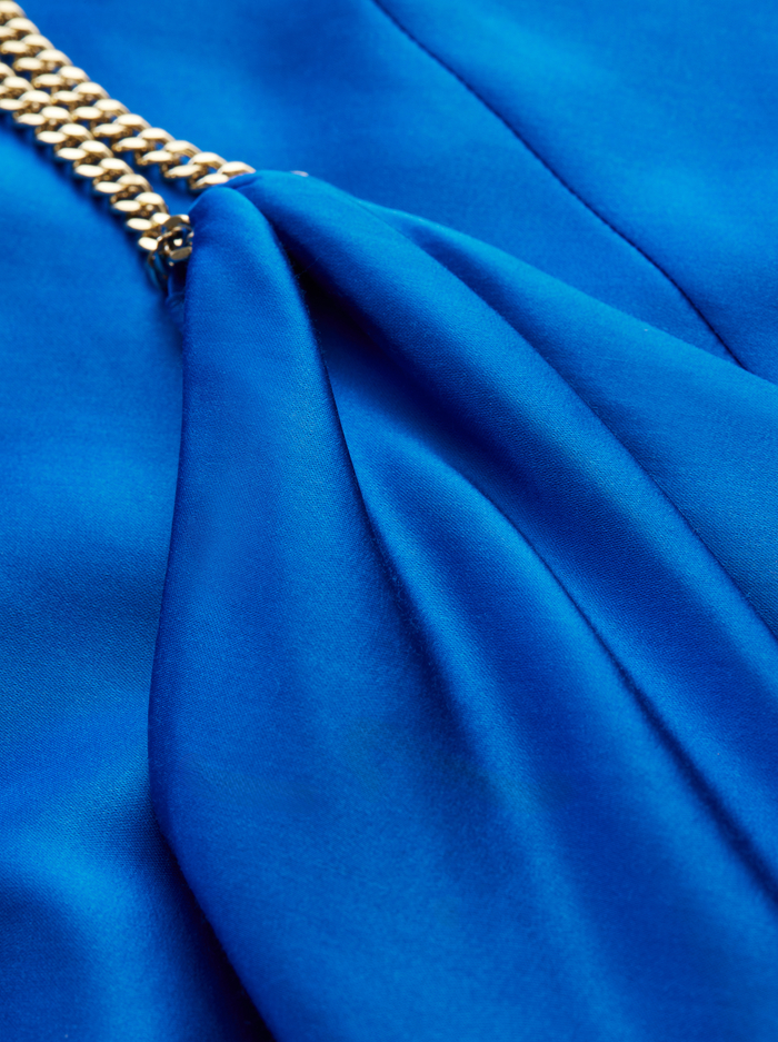 SAVANA CHAIN STRAP MIDI DRESS - TRUE BLUE image 1 - Alice And Olivia