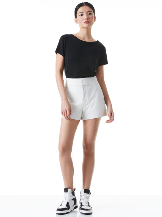WHITE-CADY LEATHER SHORT
