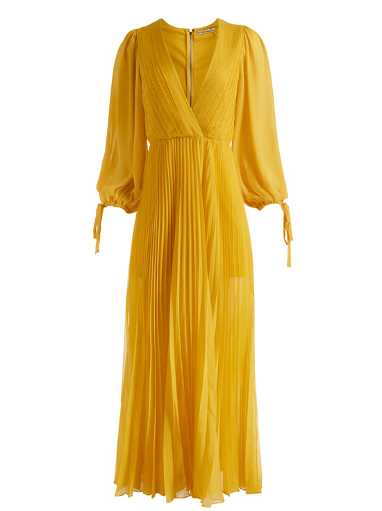 GOLDEN HOUR-NYA PLEATED MAXI DRESS