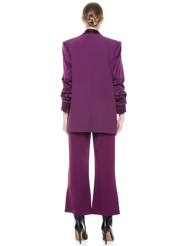 RONNIE SCRUNCHED SLEEVE BLAZER - BOYSENBERRY image 2 - ALICE + OLIVIA