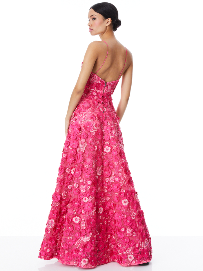 DOMENICA EMBELLISHED BALL GOWN - CANDY MULTI image 1 - Alice And Olivia