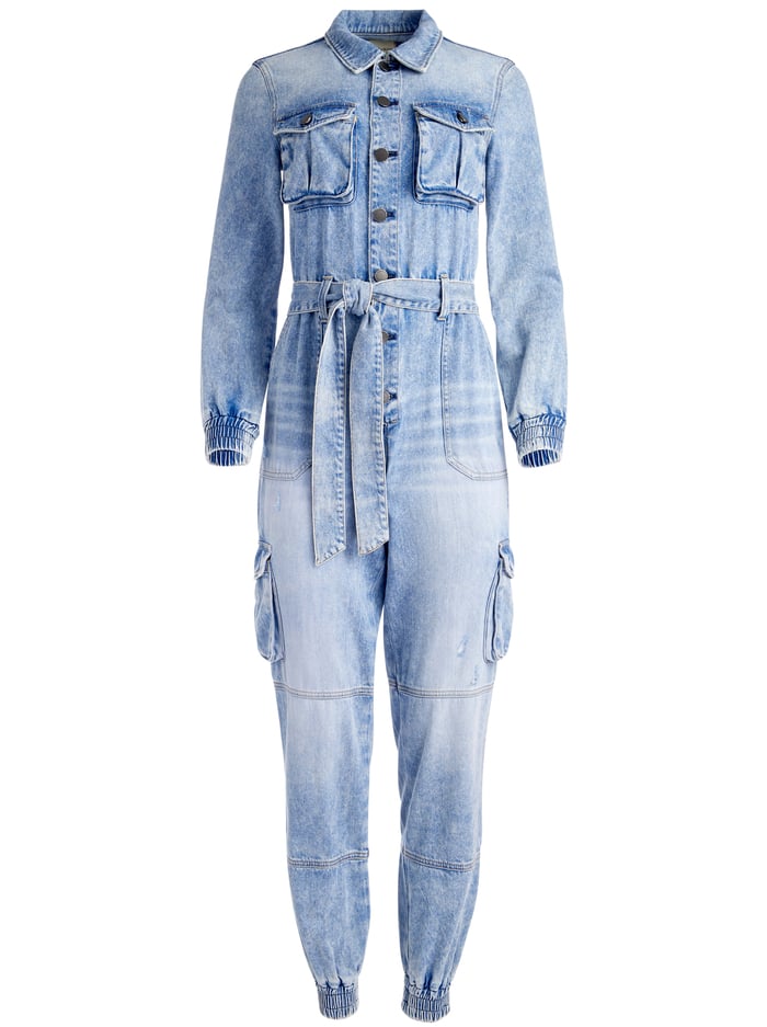 ETHA CHAMBRAY JUMPSUIT - LIGHTNING BLUE image 5 - Alice And Olivia