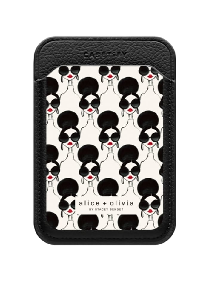 A+O X CASETIFY STACE FACE PHONE WALLET - BLACK/WHITE image 1 - Alice And Olivia