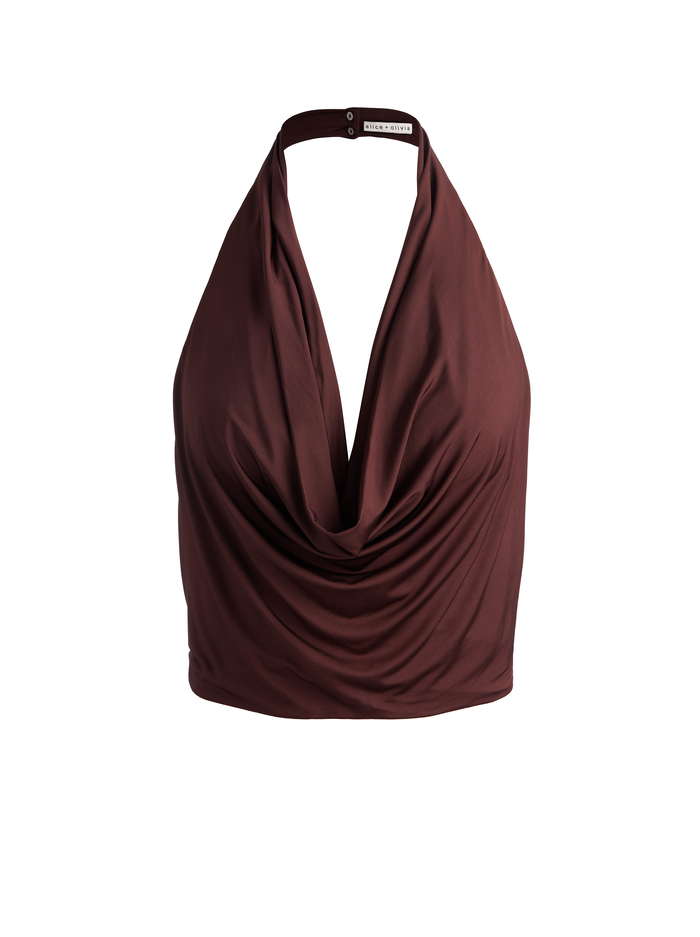 AYANNA HALTER TOP - MOCHA image 5 - Alice And Olivia