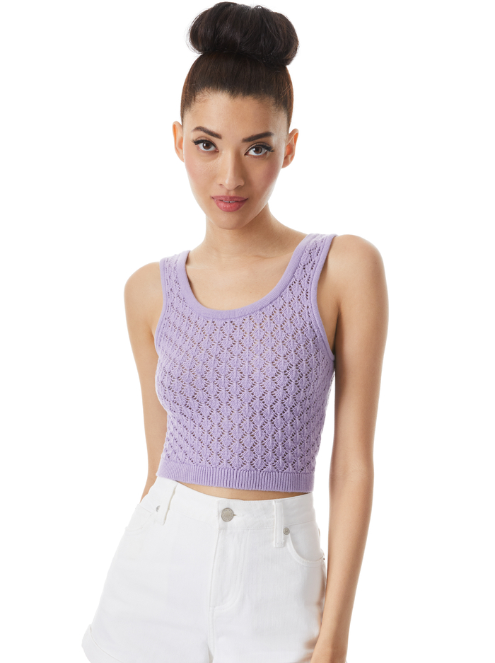 DARYN 2 WAY SWEATER TANK - LAVENDER - Alice And Olivia