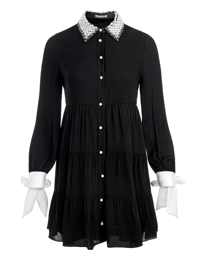 MEEKO MINI DRESS - BLACK image 5 - Alice And Olivia