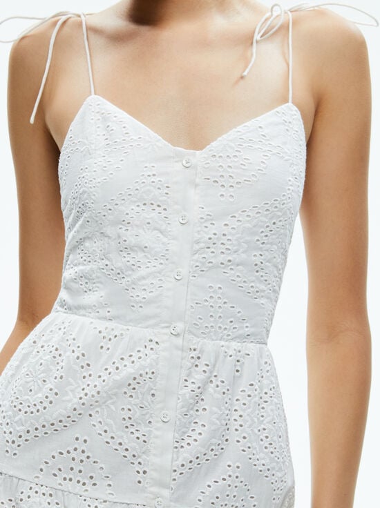 SHANTELLA TIERED BUTTON FRONT MAXI DRESS