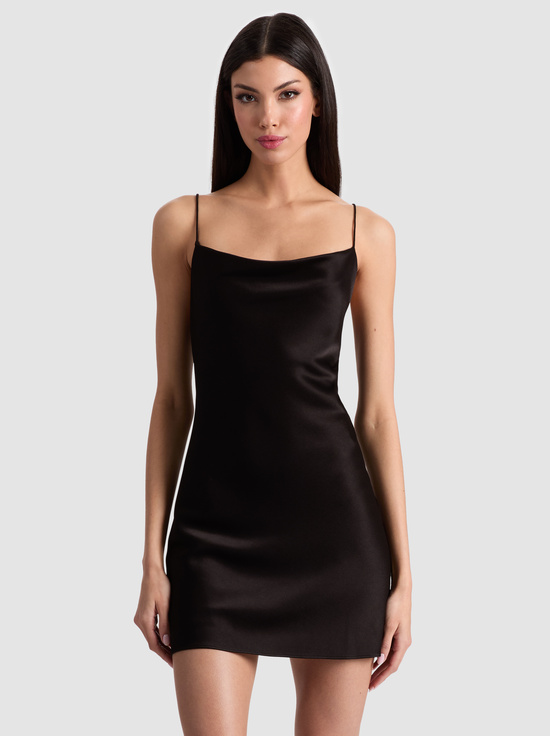 BLACK-HARMONY SLIP DRESS